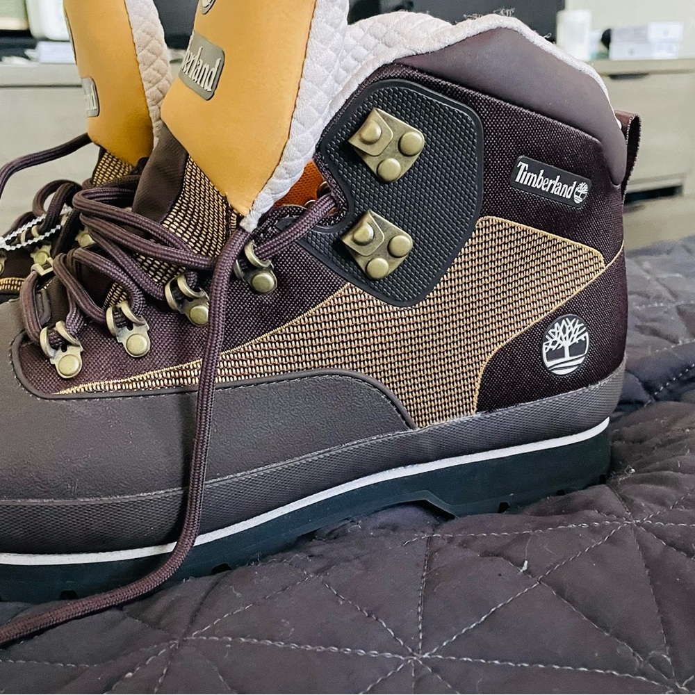 Timberland Brown High-Top Hiking Working  Safety Boots